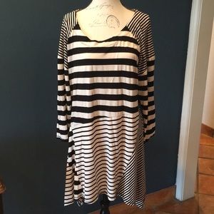 Multi directional striped tunic